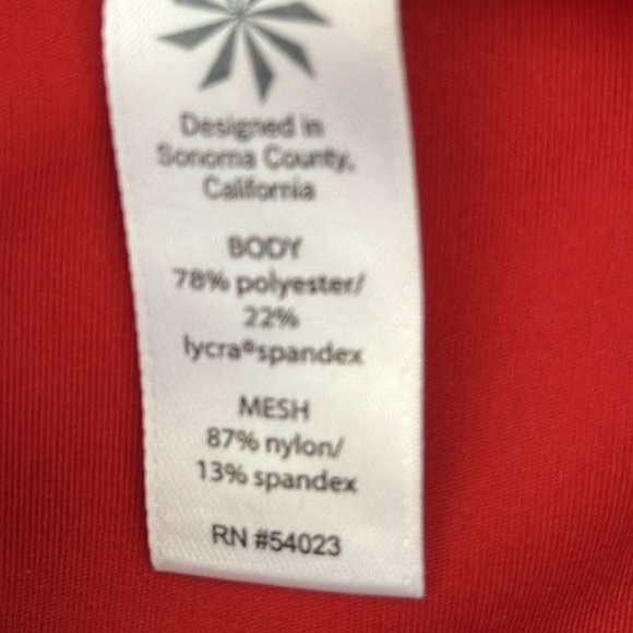 Athletes, Aura Sonar Red Leggings, Size XXSmall - Picture 8 of 12